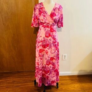 Floral Pink Mini Dress